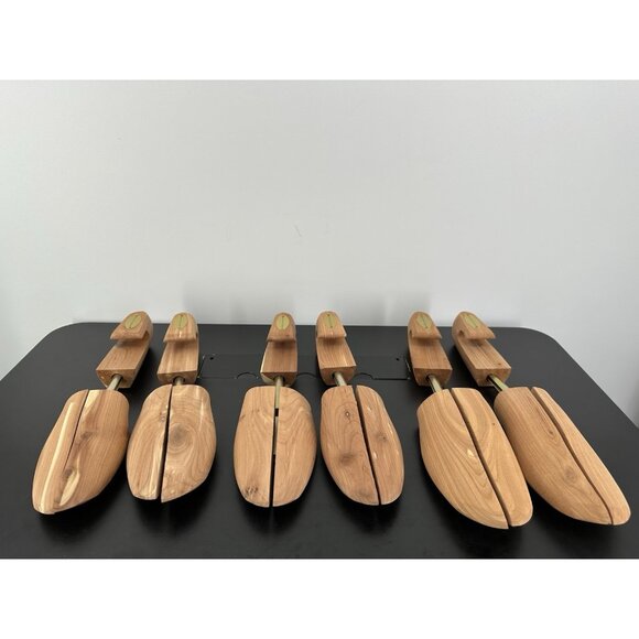 Saks Fifth Avenue 3 Paire Of Cedar Shoe Trees Size M,L, & XL (TS3) - Picture 2 of 6